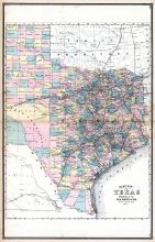 Texas, United States 1885 Atlas of Central and Midwestern States
